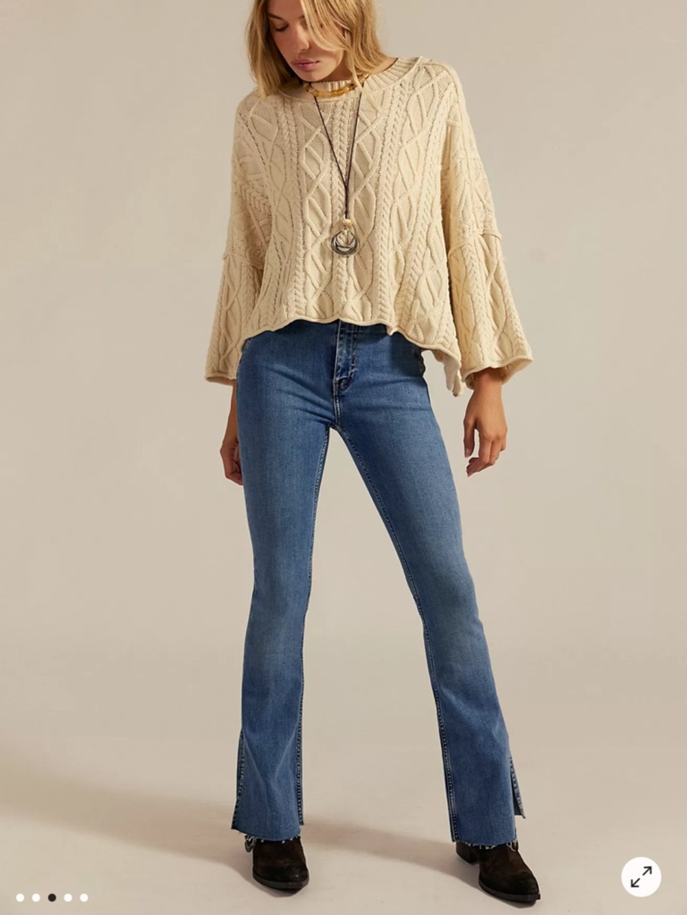 We The Free Level Up Slit Slim Flare Jeans - Picture 2 of 10